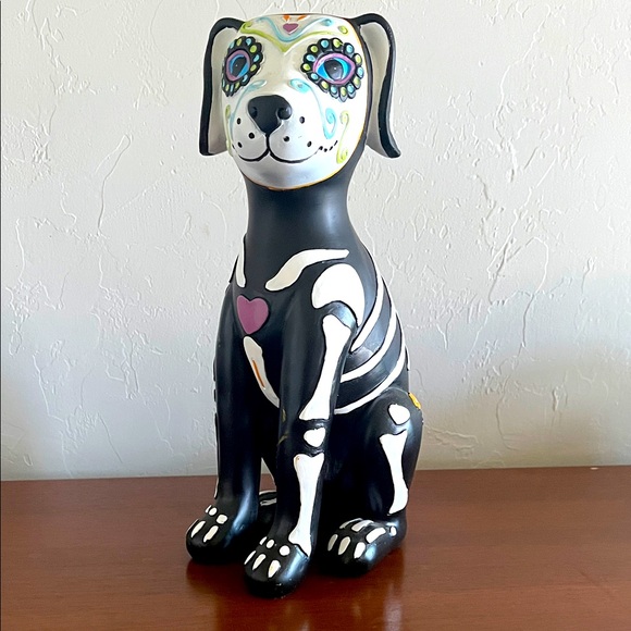 Other - 🎃Day of the Dead Fia De Los Muertos Colorful Skeleton Dog Figurine Halloween🎃